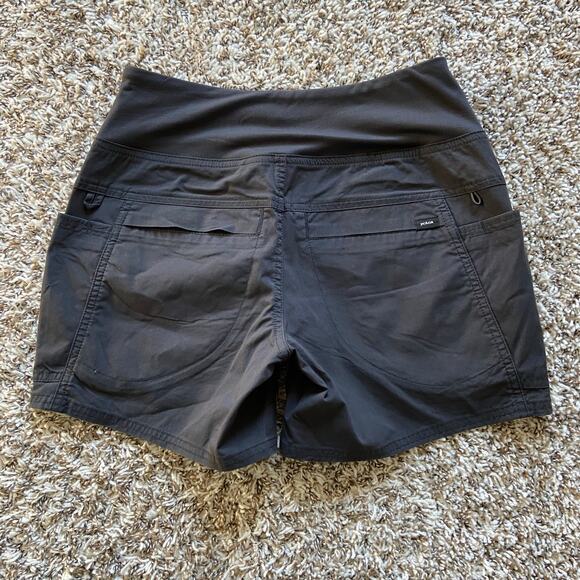 Prana Kanab Short Women's XS Charcoal 5" Inseam Pull On Knit Waistband Pockets - Picture 6 of 13